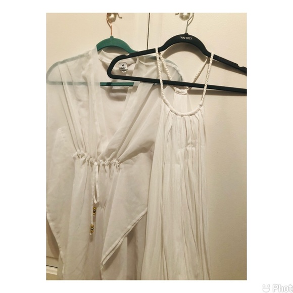 3 for $15 ❤️ NWOT 2 White Swimsuit Cover Ups - Picture 3 of 11